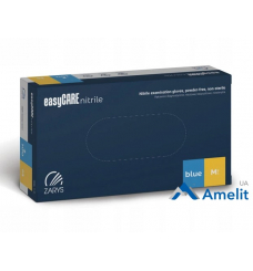 Рукавички нітрилові easyCARE, без пудри,"М" блакитні (ZARYS), 50 пар/пак.